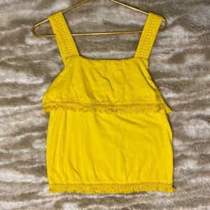 J. Crew Factory Yellow Tassel Tank